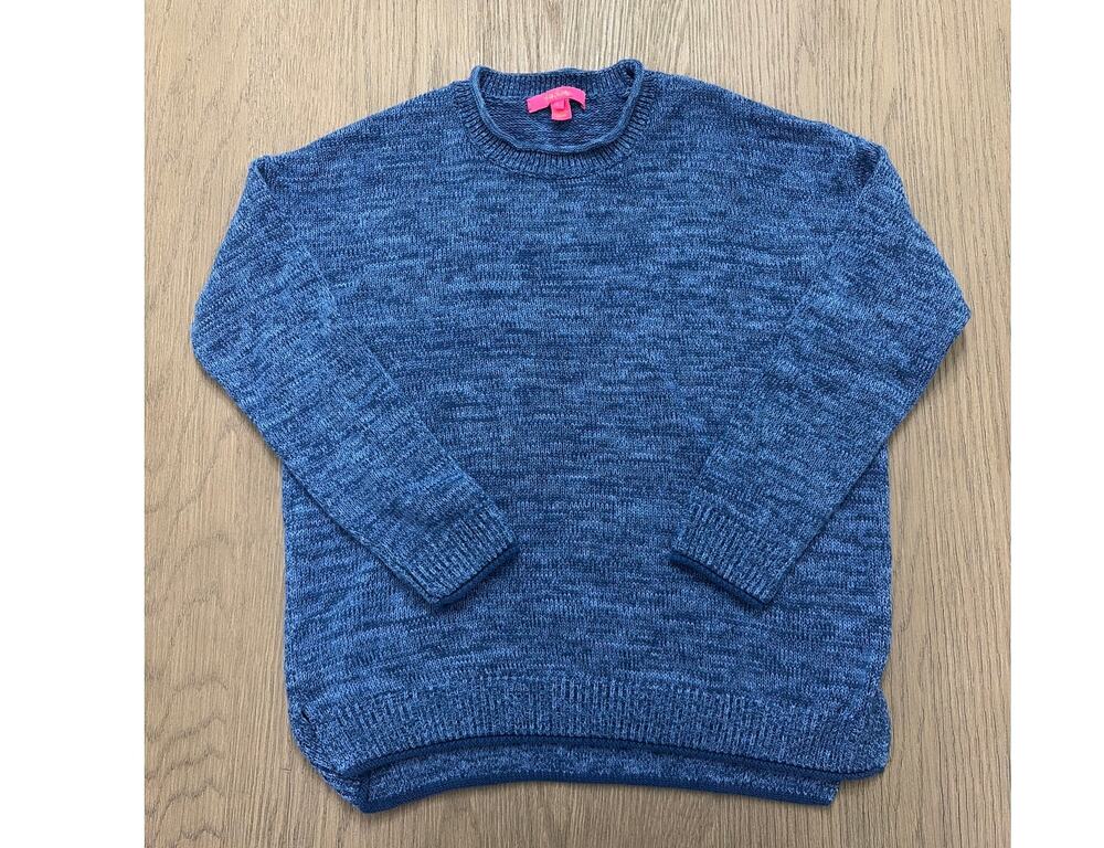Lilly Pulitzer Bayport Cotton Sweater, Large, Blue